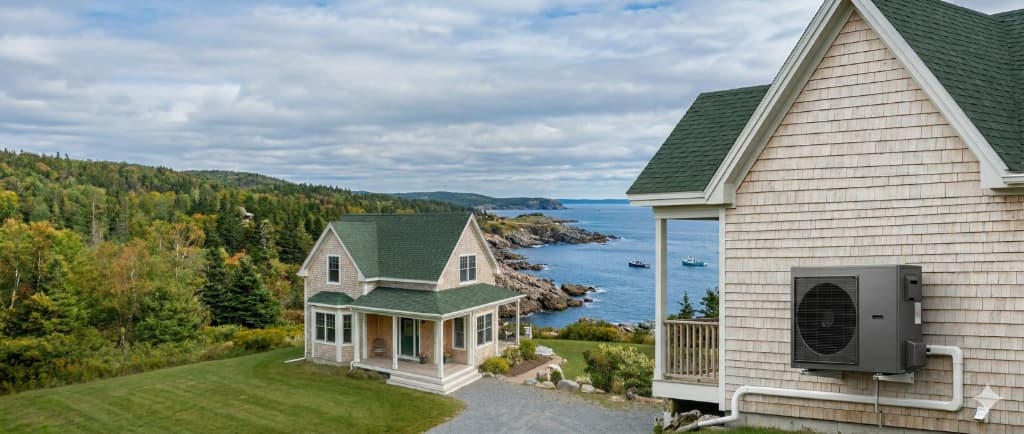 Atlantic Canadian home with heat pump.