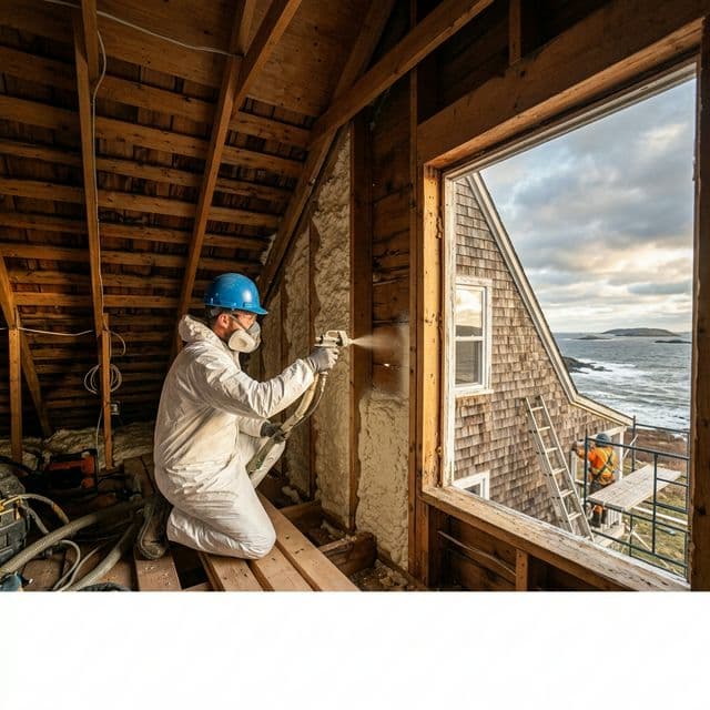 Home insulation retrofit in Atlantic Canada.